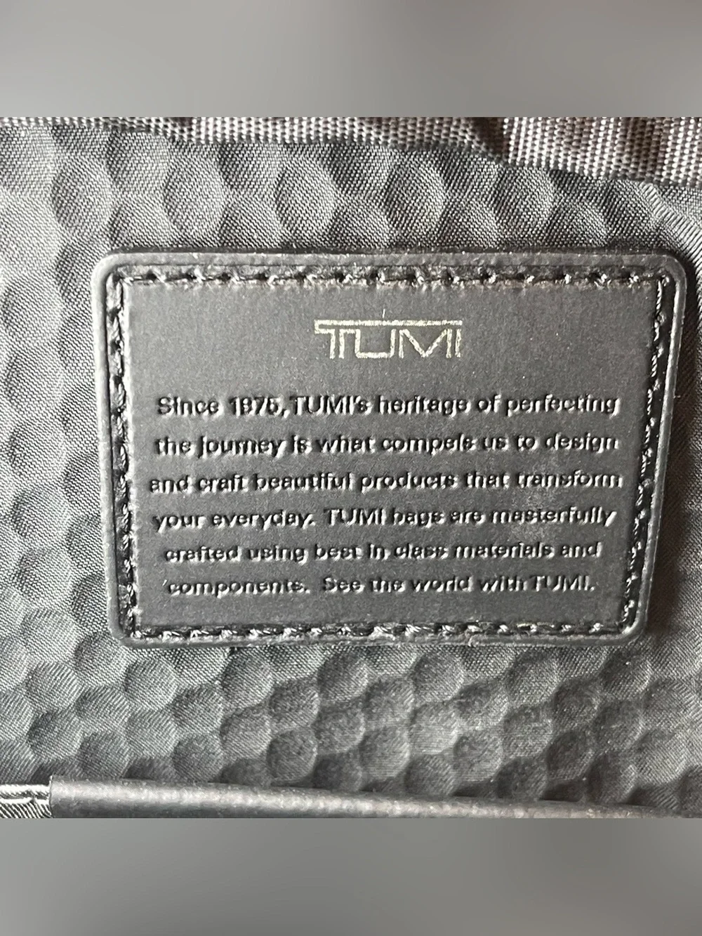 Tumi Men’s Crossbody Black Nylon & Leather Bag